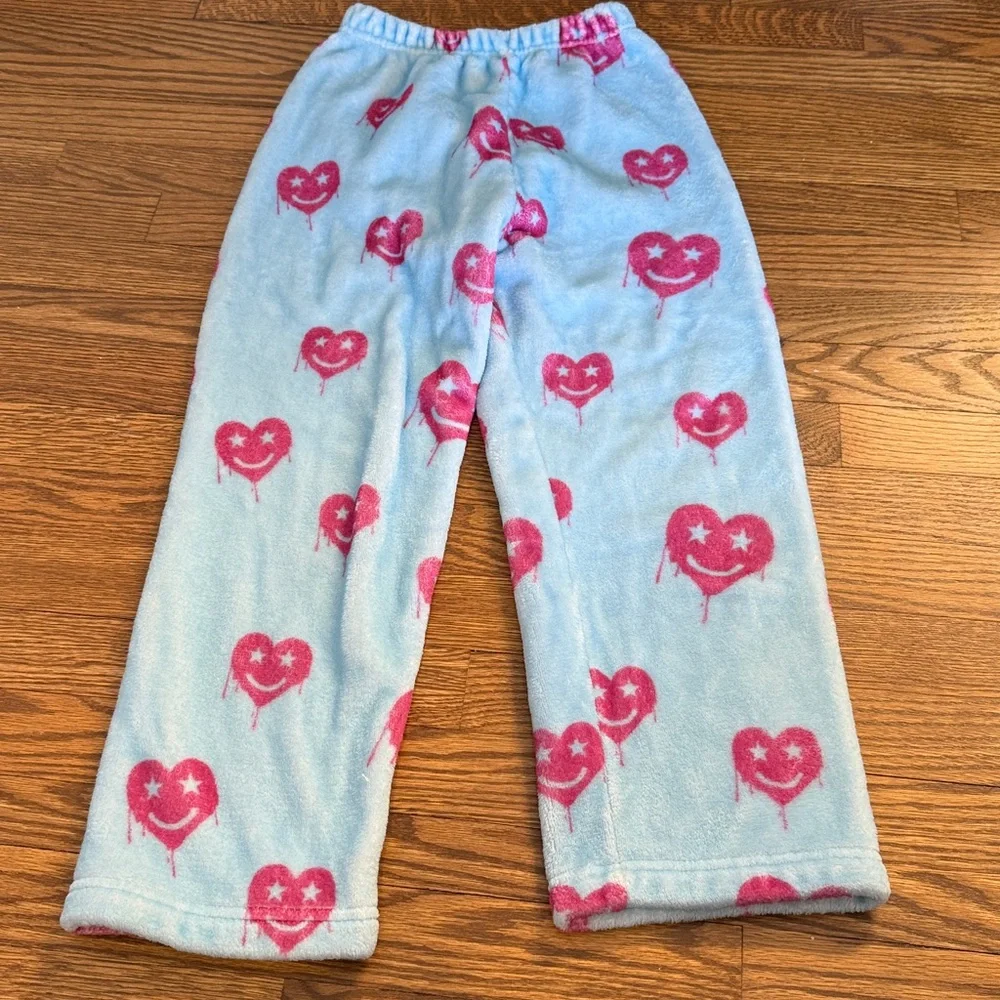 Heartbreaker Blue Pajama Pants with Pink Heart Pattern Size 6